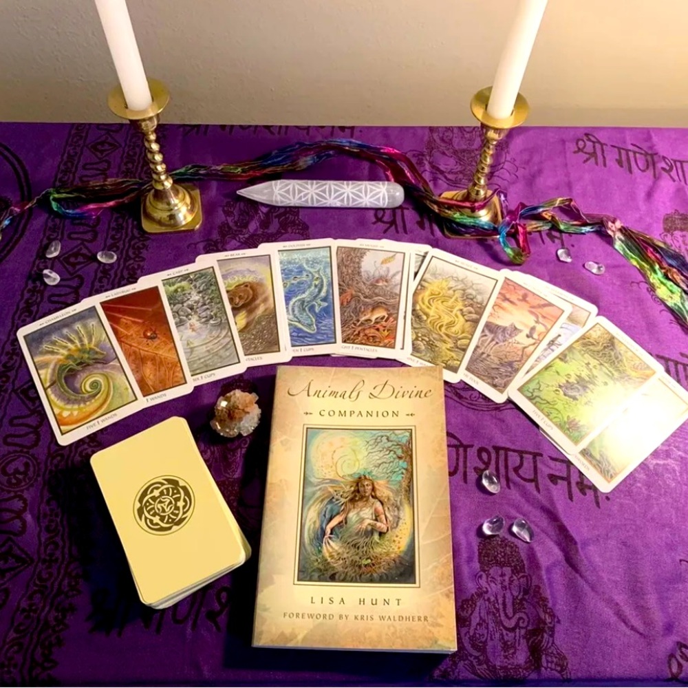 SOLD! Animals Divine Tarot Set Lisa Hunt RARE OOP 1st Edition 2nd Printing 2005